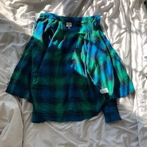 Old Navy Green and Blue Flannel